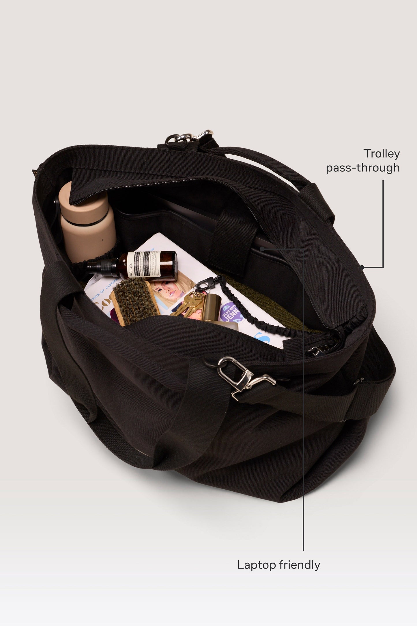 The Travel Tote in Black
