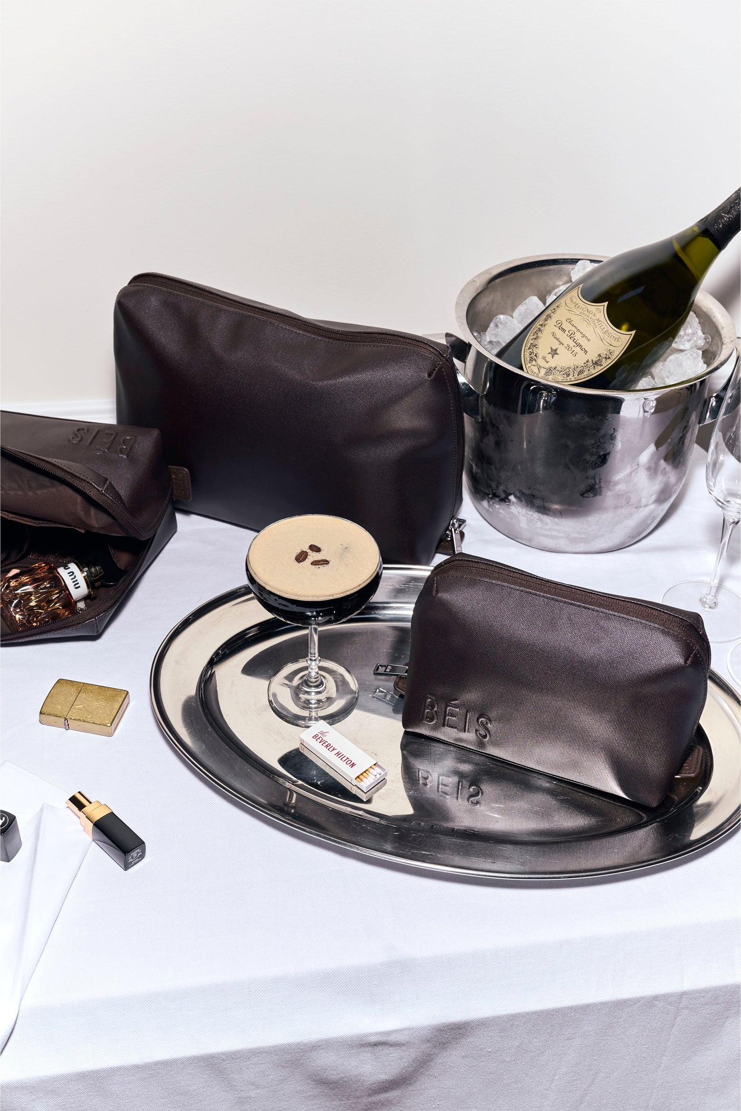 The Large Cosmetic Pouch in Espresso