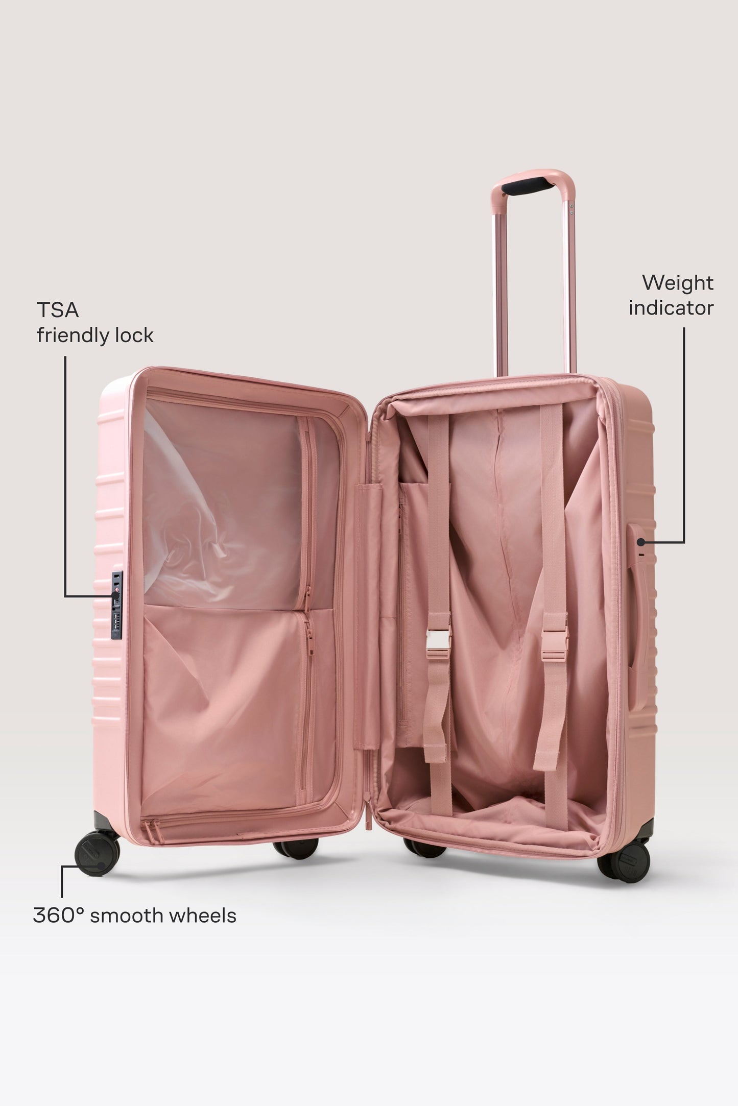 The Medium Check-In Roller in Atlas Pink