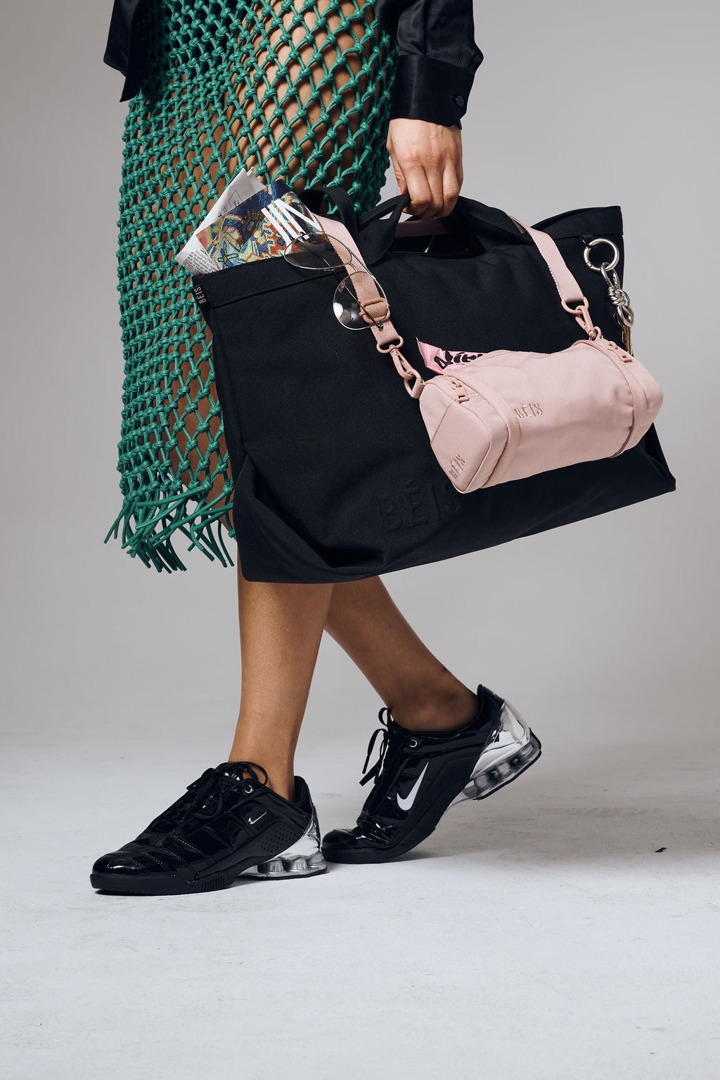 The Expandable Crossbody Charm in Atlas Pink
