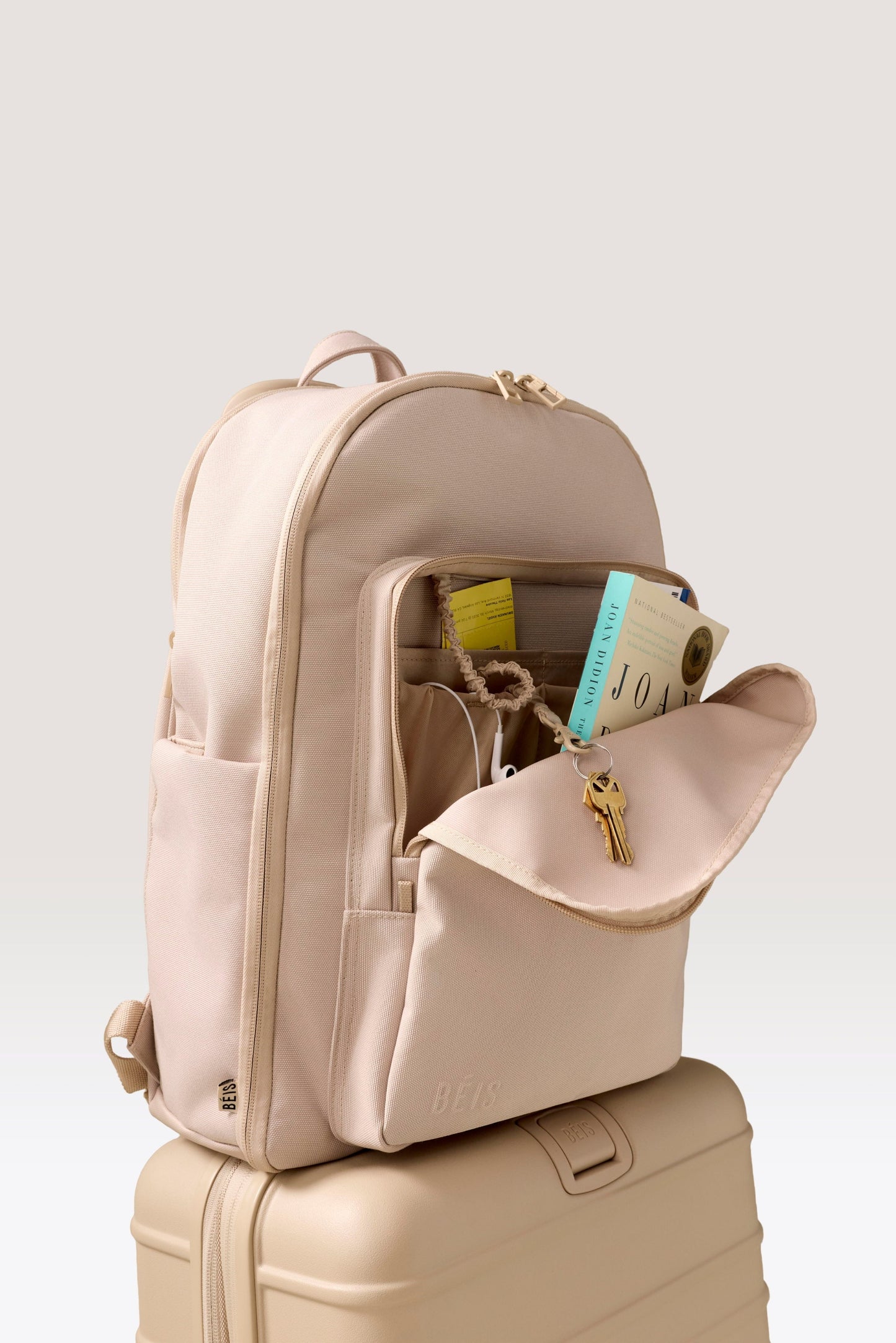 The Travel Backpack in Beige