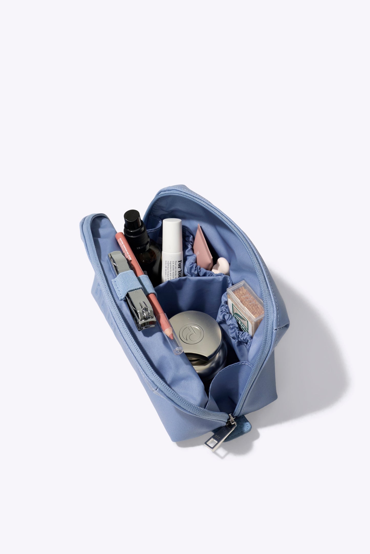 The Small Cosmetic Pouch in Dusty Blue