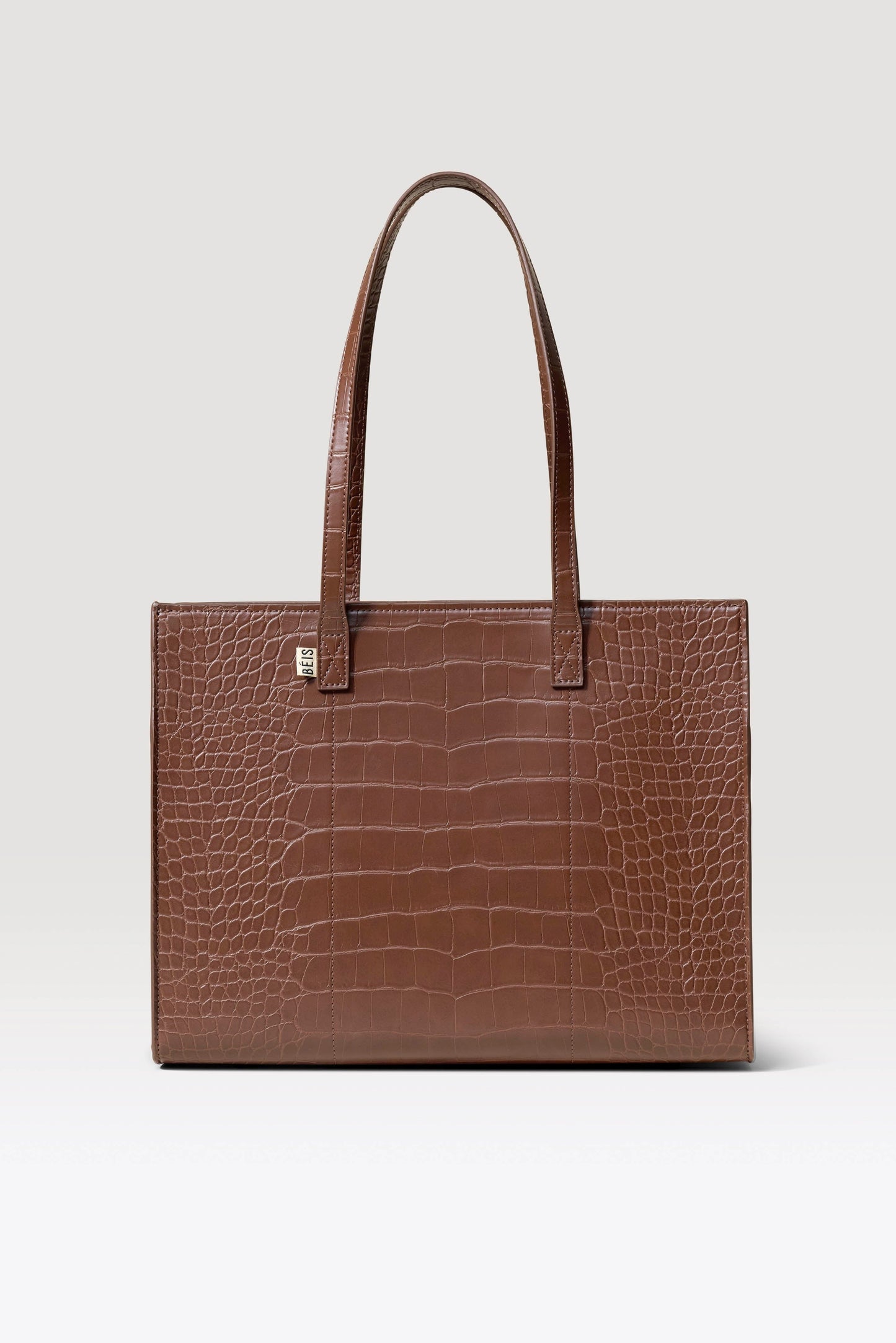 The Work Tote in Maple Croc