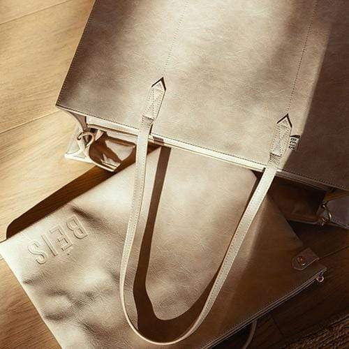The Large Work Tote in Beige