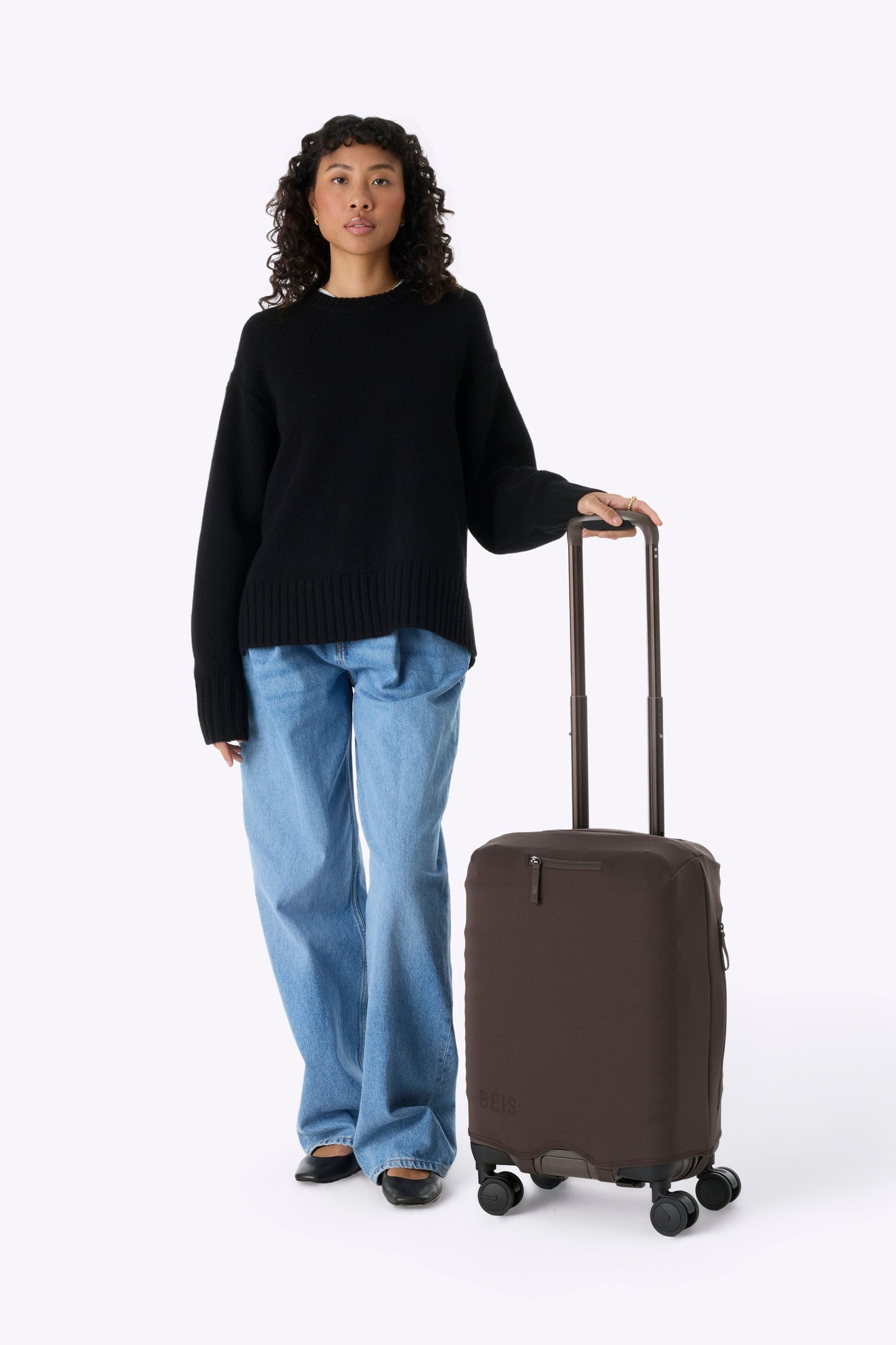 The Hybrid Carry-On Luggage Cover in Espresso