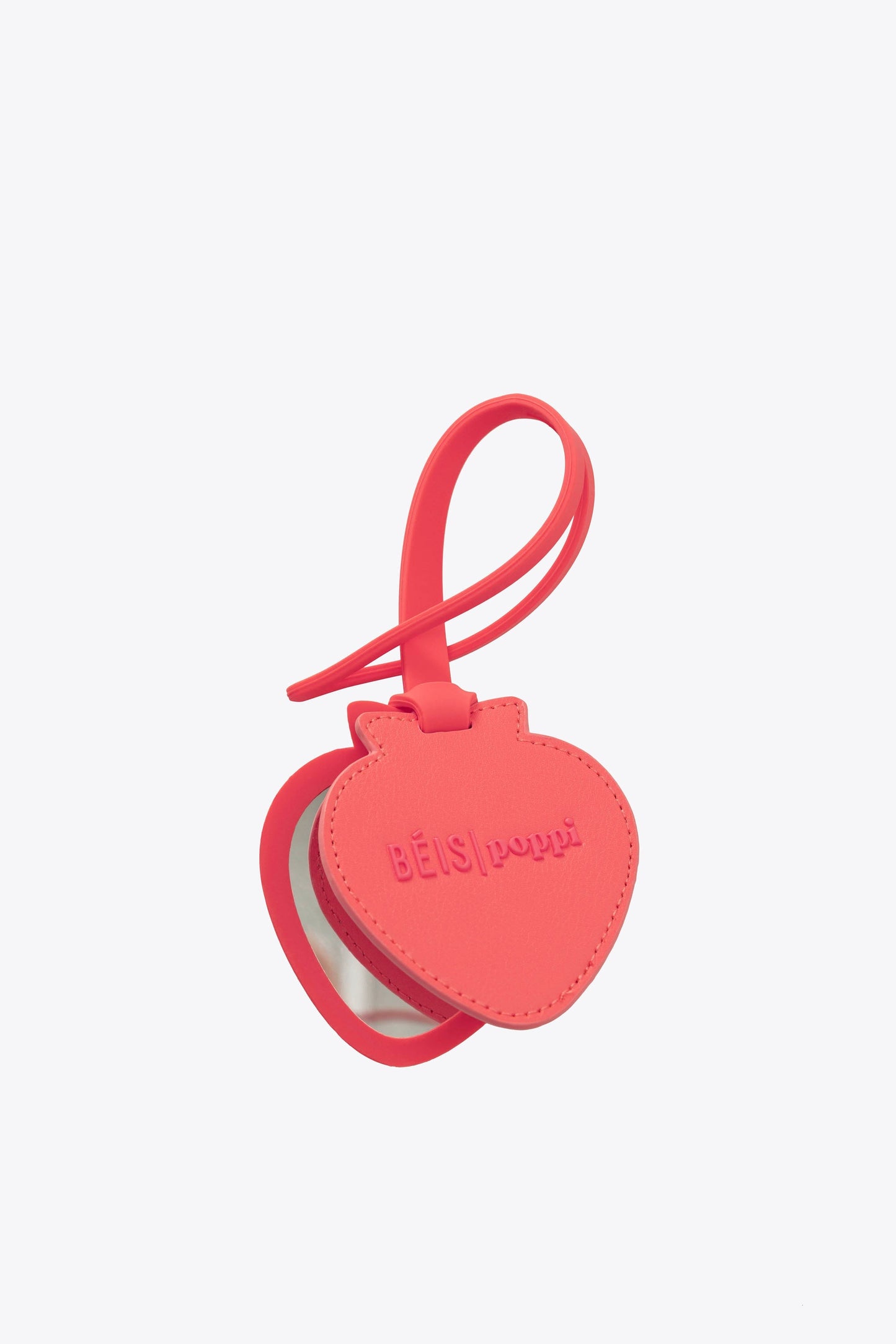 BÉIS x poppi The Mirror Bag Charm in Strawberry