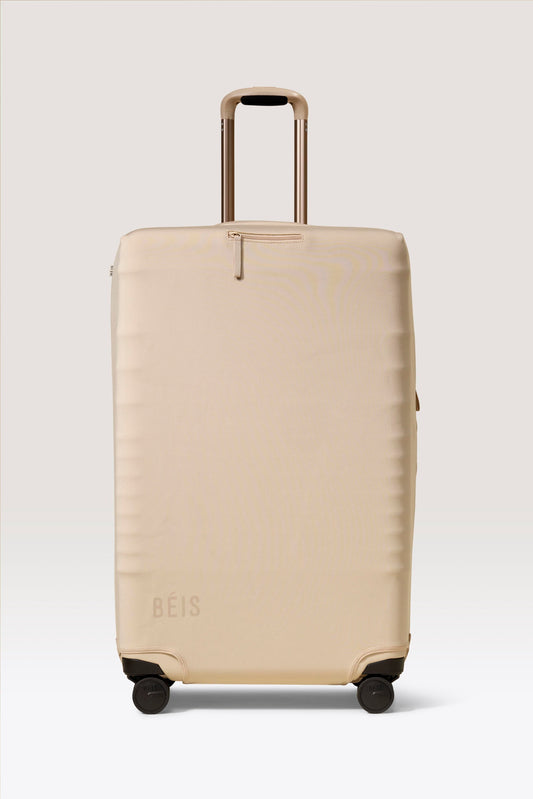 The Large Check-In Luggage Cover in Beige