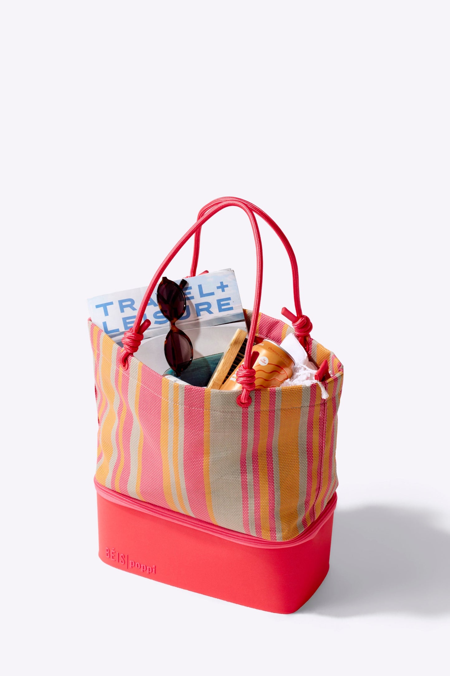 BÉIS x poppi The Cooler Tote in Juicy Stripe
